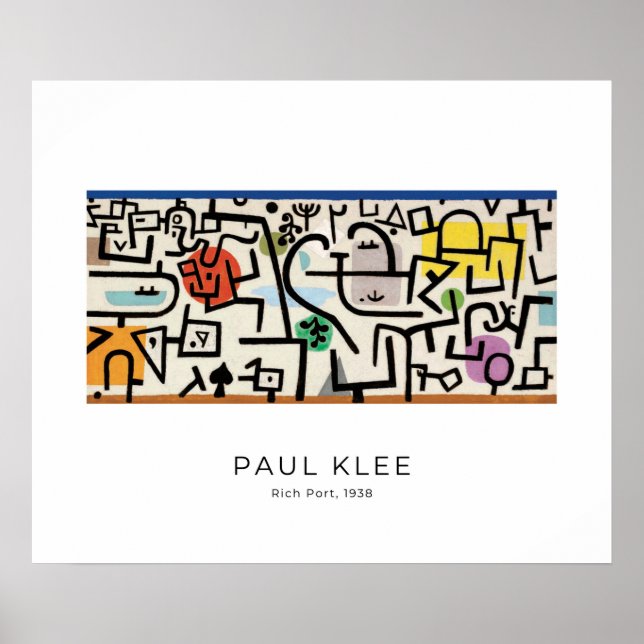 Paul Klee, Rich Port Abstract Modern Fine Art Poster (Front)