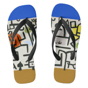 Paul Klee Rich Port Harbour Abstract Travel Flip Flops