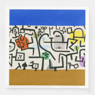 Paul Klee Rich Port Harbour Abstract Travel Napkin