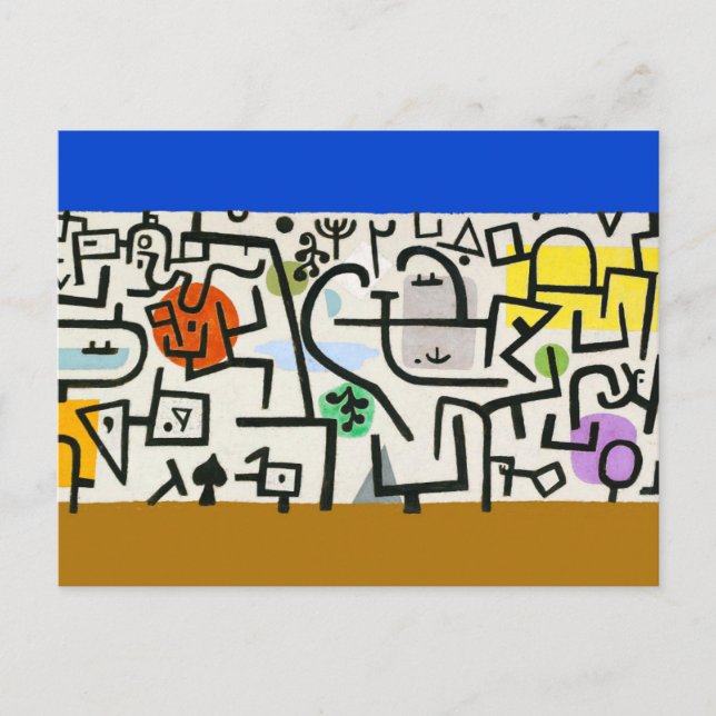 Paul Klee Rich Port Harbour Abstract Travel Postcard (Front)
