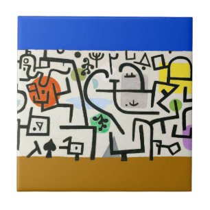 Paul Klee Rich Port Harbour Abstract Travel Tile