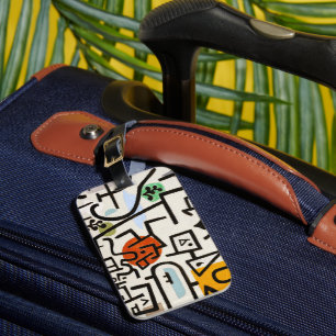 Paul Klee "Rich Port"  Modern Abstract Luggage Tag