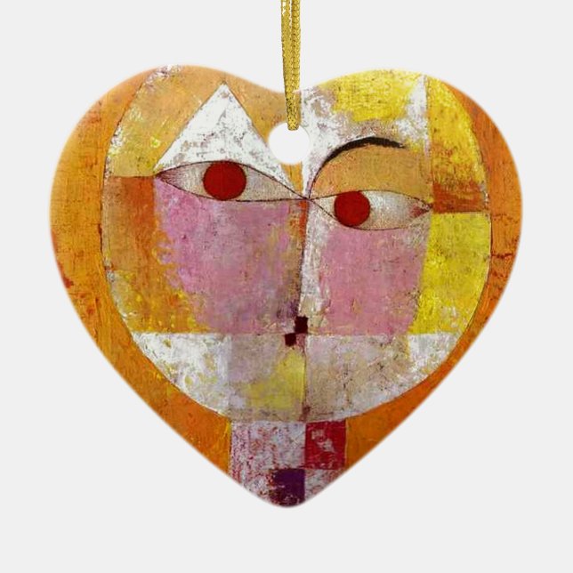 Paul Klee Senecio Painting Ceramic Tree Decoration (Front)