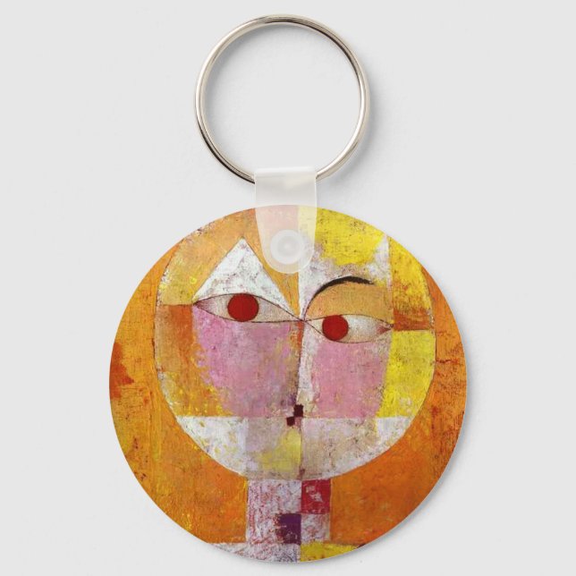 Paul Klee Senecio Painting Key Ring (Front)
