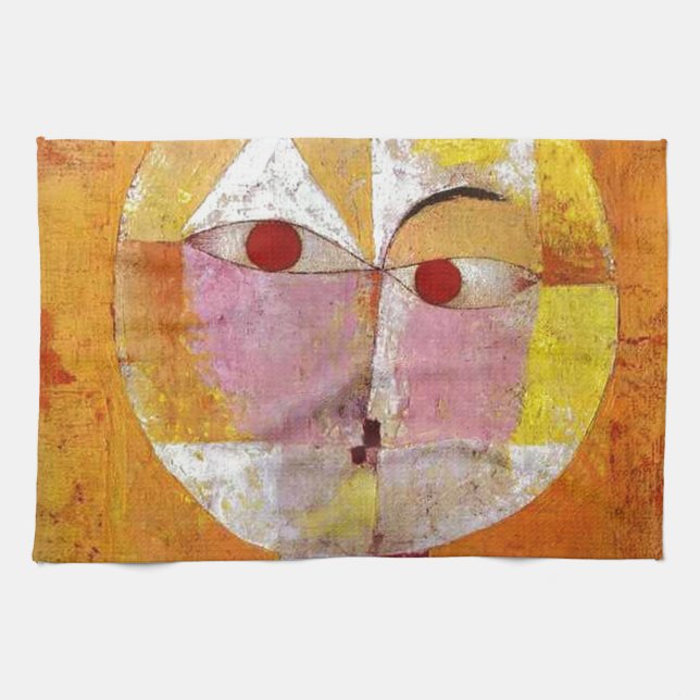 Paul Klee Senecio Painting Tea Towel (Horizontal)