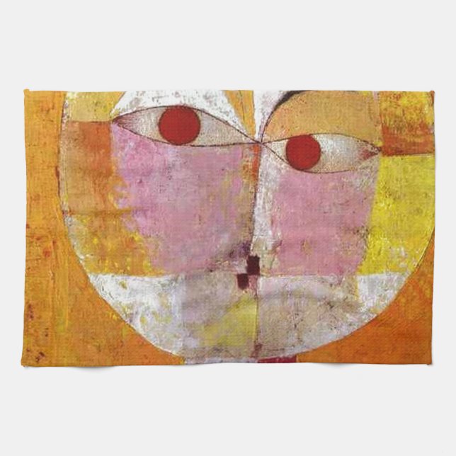 Paul Klee Senecio Painting Tea Towel (Horizontal)