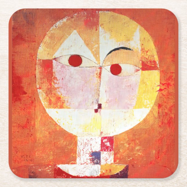 Paul Klee Senecio Square Paper Coaster (Front)