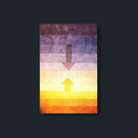 Paul Klee Separation in the Evening Canvas Wrap Print<br><div class="desc">Paul Klee Separation in the Evening canvas wrap. Water colour from 1922. Swiss painter Paul Klee worked in a variety of different styles, Separation in the Evening is one of his most fascinating abstracts. Featuring a descending purple gradient moving towards an ascending yellow gradient with two arrows pointing towards each...</div>