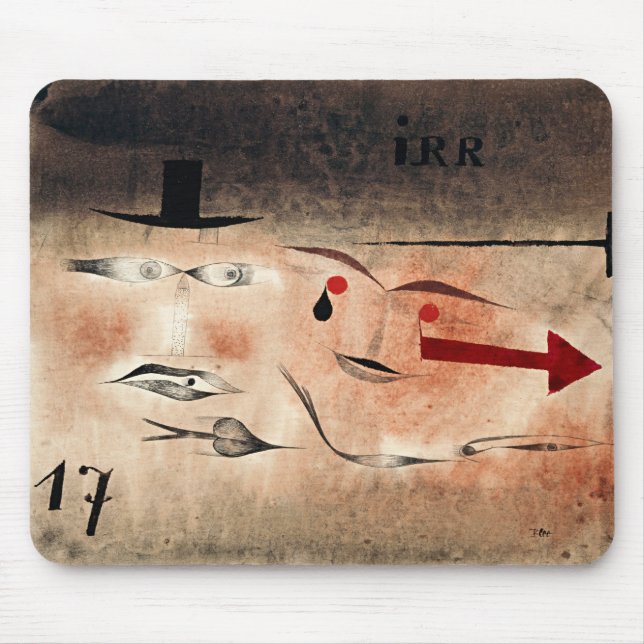 Paul Klee - Seventeen, Crazy, Mouse Mat (Front)