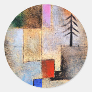 Paul Klee - Small Fir Picture Classic Round Sticker