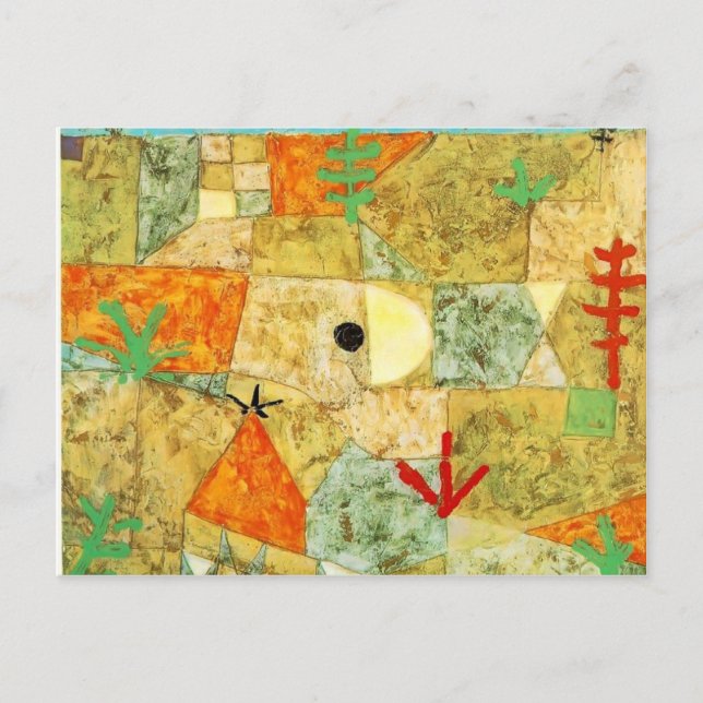 Paul Klee- Southern gardens Postcard (Front)