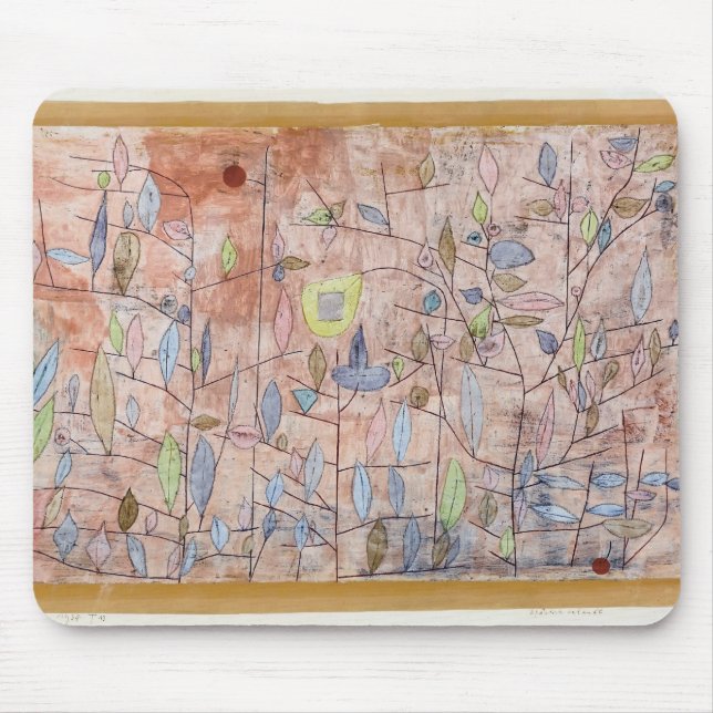 Paul Klee- Sparse foliage Mouse Mat (Front)
