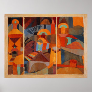 Paul Klee Temple Garden Extra Large Size Poster