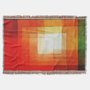 Paul Klee White Framed Polyphonically Throw Blanket
