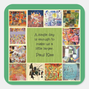 Paul Klee's paintings and quotation, Square Sticker