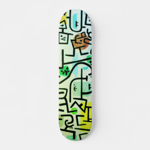 Paul Klee's Rich Port - Cool Vintage Abstract Art  Skateboard