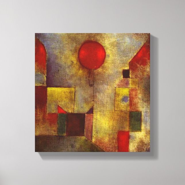 Paul Klee's 'The Red Balloon' On Cloth Canvas Print (Front)