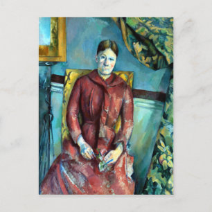 Paul Madame Cézanne in a Red Dress Postcard