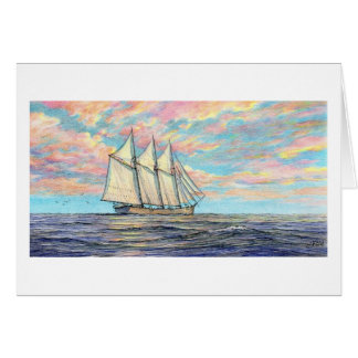 Paul McGehee "A Passing Schooner" Card