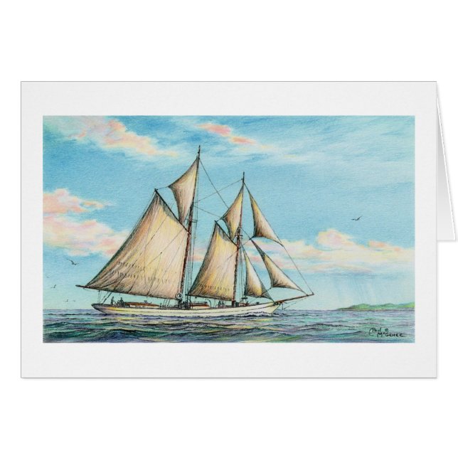 Paul McGehee "Jamaican Schooner" Card (Front Horizontal)