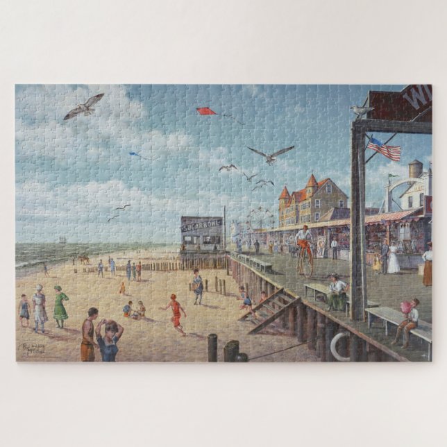 Paul McGehee "Ocean City Boardwalk" Jigsaw Puzzle (Horizontal)