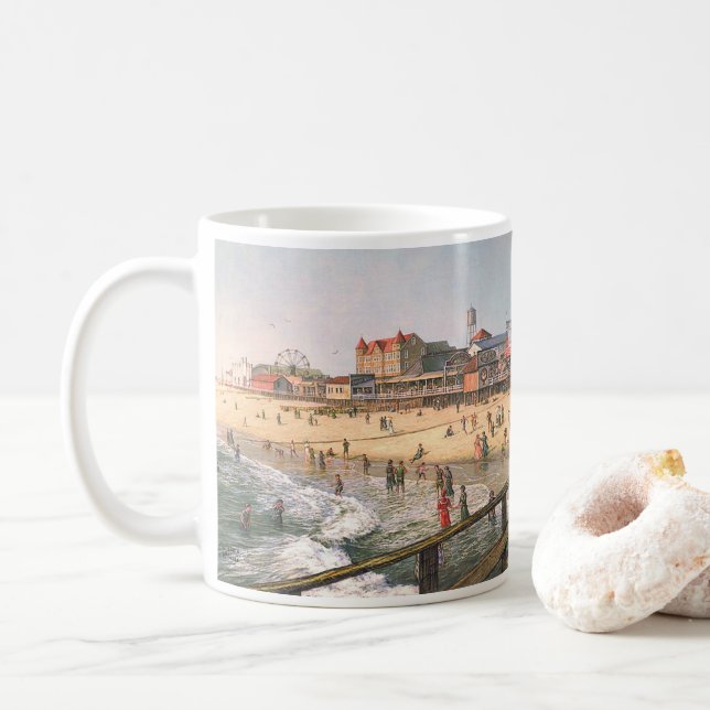 Paul McGehee "Ocean City Panorama - 1915" Mug (With Donut)