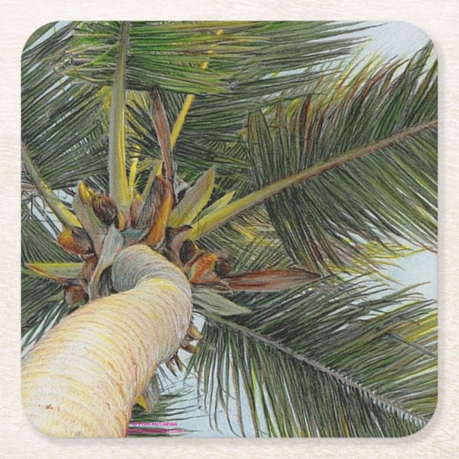 Paul McGehee "Palm Tree" Drink Coasters (Front)