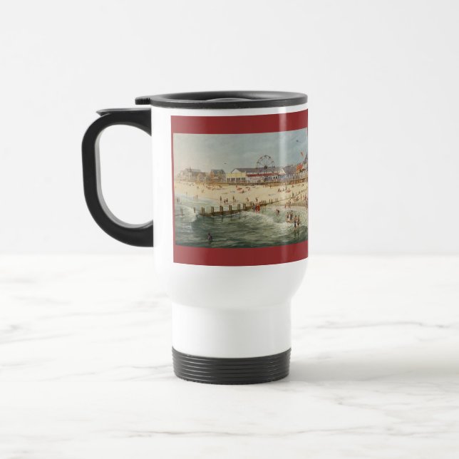 Paul McGehee "Rehoboth Beach Panorama" Travel Mug (Left)