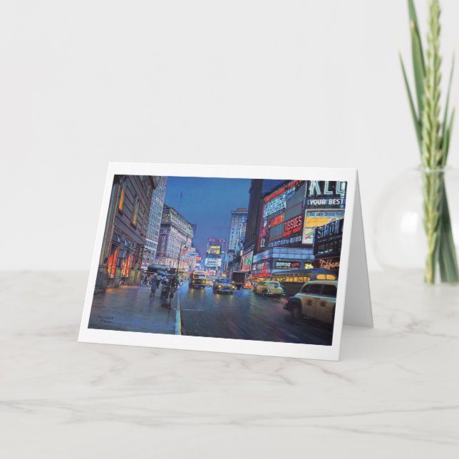 Paul McGehee "Times Square - 1954" Note Card (Front)