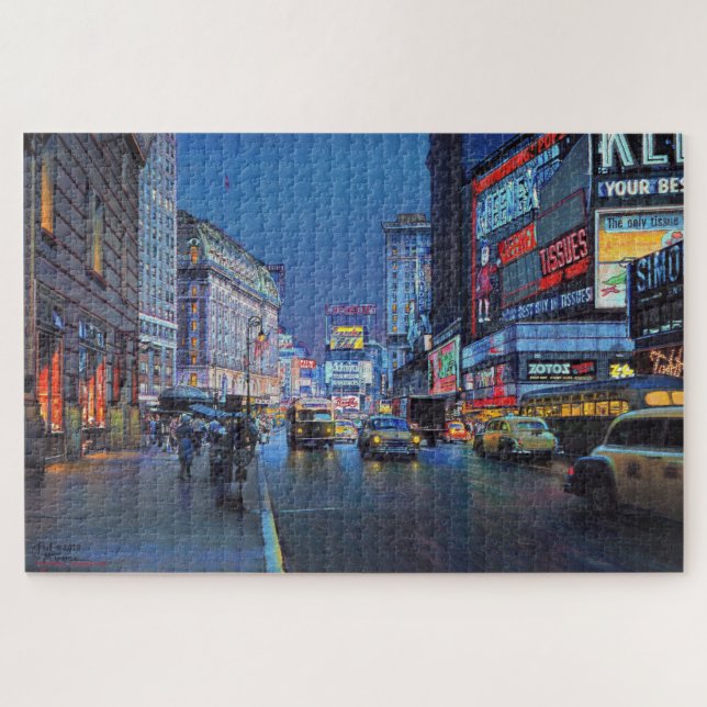 Paul McGehee "Times Square in 1954" Puzzle (Horizontal)