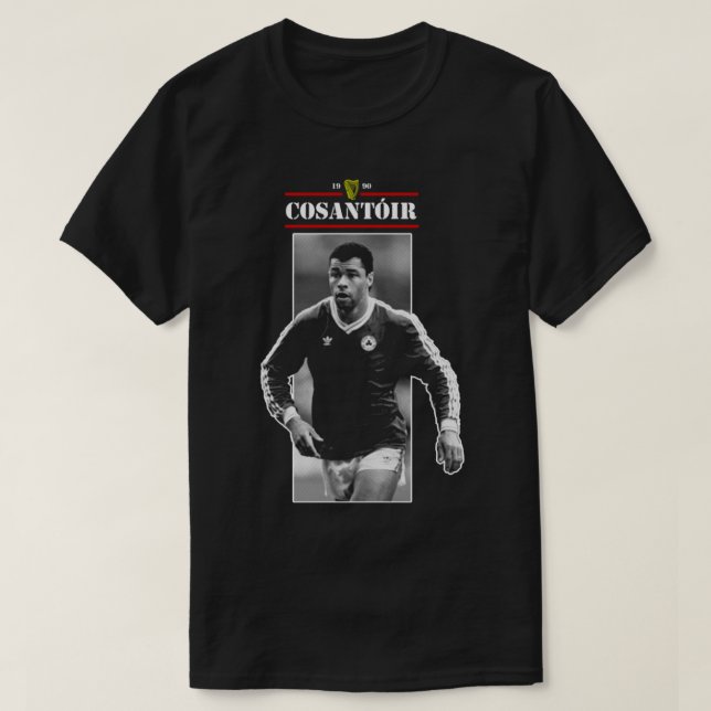 Paul McGrath - Cosantóir - Defender - Ireland - Ir T-Shirt (Design Front)