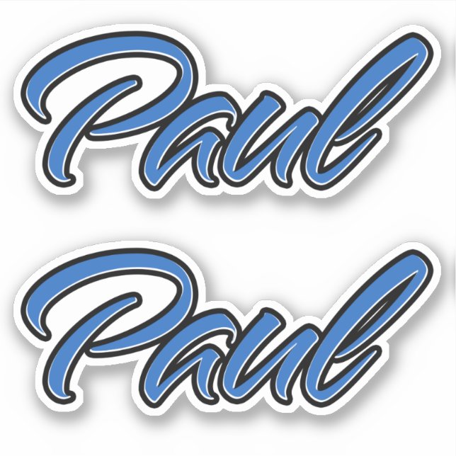 Paul Name blue sticker Sticker Sticker Sticker (Front)