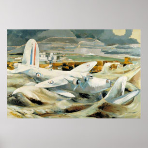 Paul Nash - Defence of Albion, famous painting, Poster