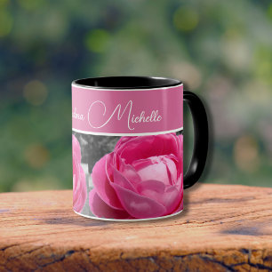 Paul Neyron Pink Rose Photo Mug