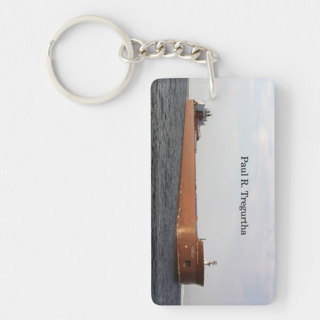 Paul R. Tregurtha rectangle acrylic key chain (Front)