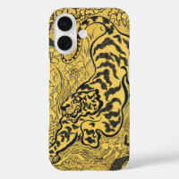 Paul Ranson Vintage Art Nouveau Yellow Tiger Print
