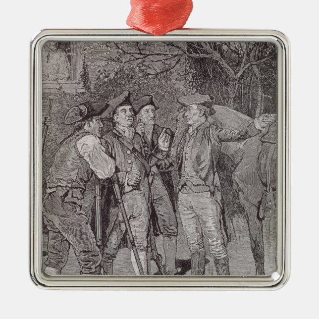 Paul Revere at Lexington Metal Tree Decoration (Front)