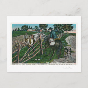 Paul Revere Informing Gen. Israel Putnam Postcard