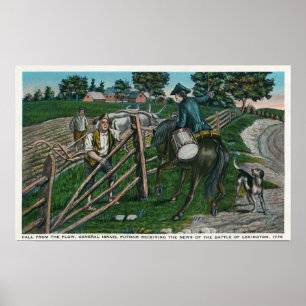 Paul Revere Informing Gen. Israel Putnam Poster