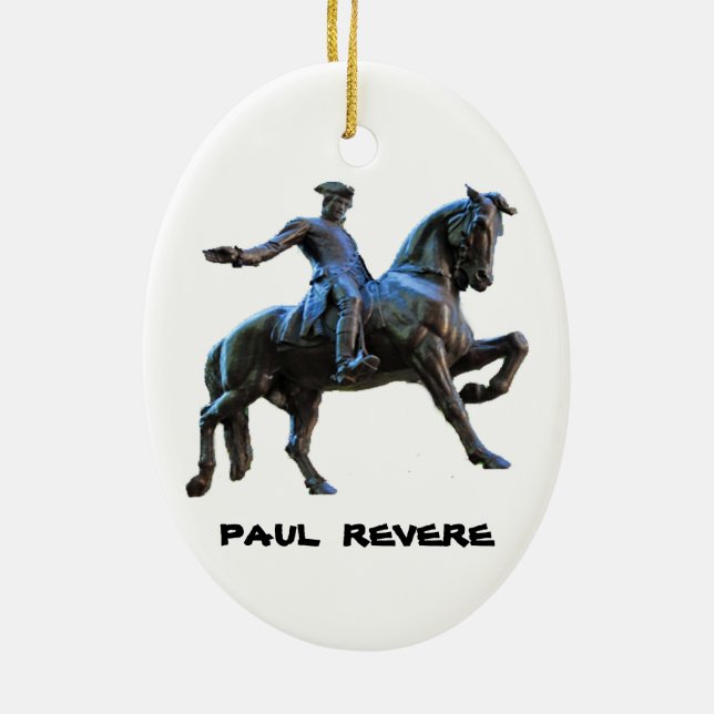 Paul Revere (Massachusetts) Ceramic Tree Decoration (Back)