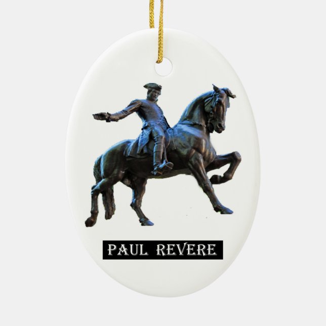 Paul Revere (Massachusetts) Ceramic Tree Decoration (Back)