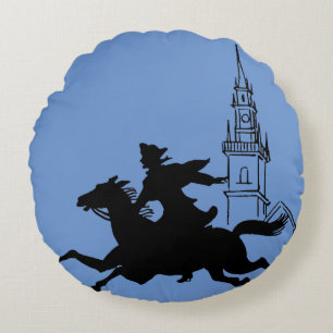 Paul Revere's Ride Round Cushion