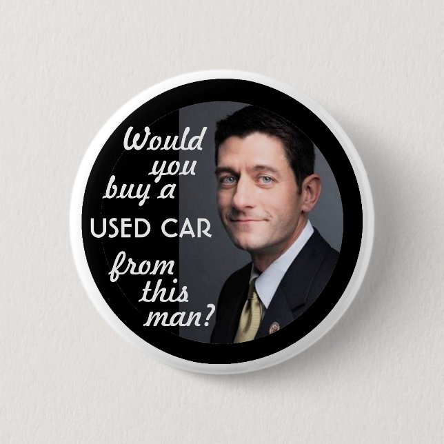Paul Ryan Car Salesman 6 Cm Round Badge (Front)