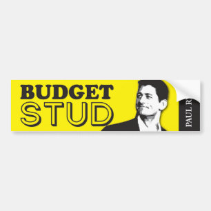 Paul Ryan is a budget Stud Bumper Sticker! Sticker
