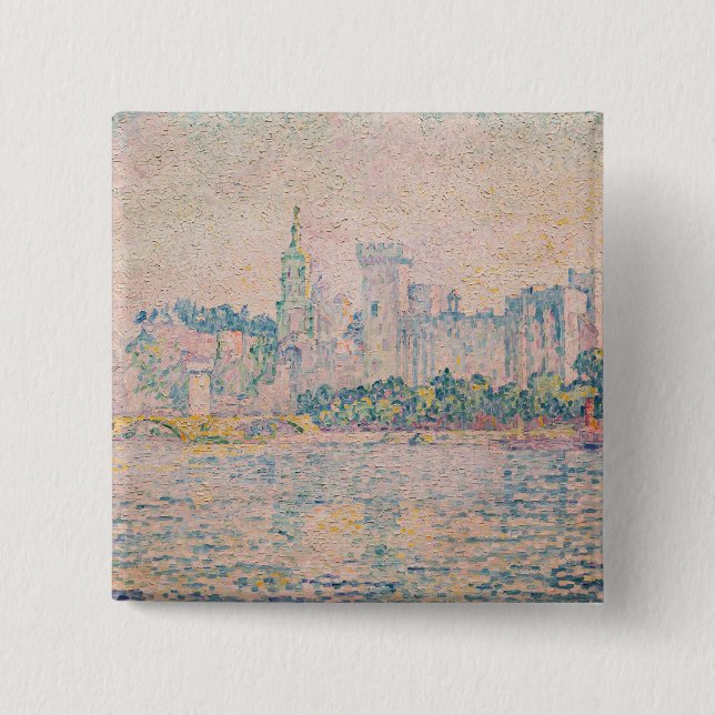 Paul Signac - Avignon, Morning 15 Cm Square Badge (Front)