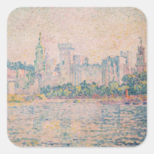 Paul Signac - Avignon, Morning Square Sticker