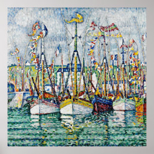 Paul Signac - Blessing Of The Tuna Fleet At Groix. Poster