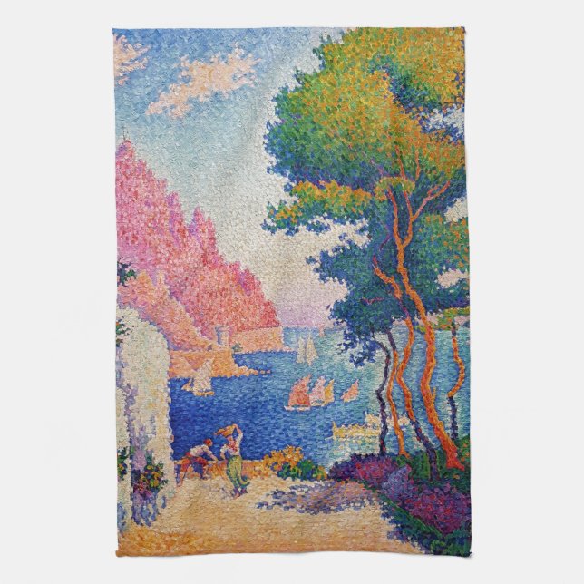 Paul Signac - Capo di Noli Tea Towel (Vertical)