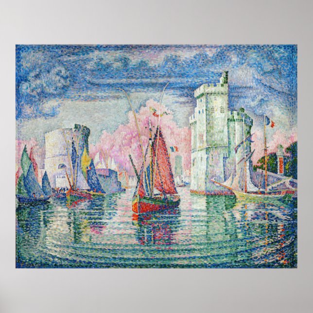 Paul Signac - Entrance of La Rochelle Harbor Poster (Front)
