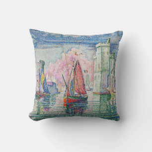 Paul Signac - Entrance of La Rochelle Harbour Cushion